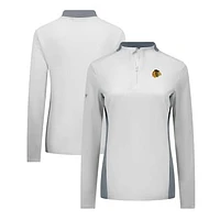 Women's Levelwear White Chicago Blackhawks Moxie Insignia Core Quarter-Zip Pullover Top
