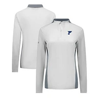 Women's Levelwear White St. Louis Blues Moxie Insignia Core Quarter-Zip Pullover Top