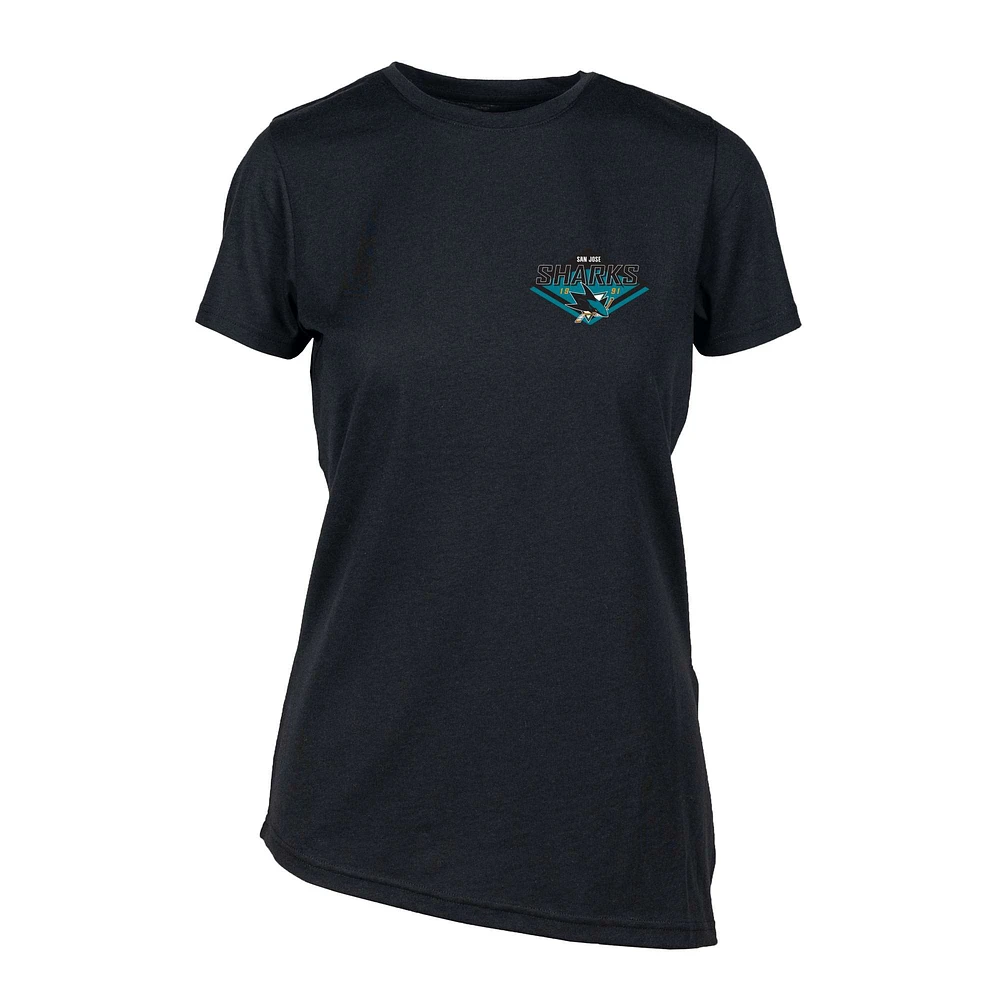 Women's Levelwear Black San Jose Sharks Birch Club Patch 2.0 T-Shirt