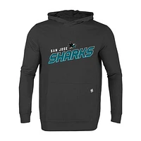 Men's Levelwear Black San Jose Sharks Relay Premier 2.0 Pullover Hoodie