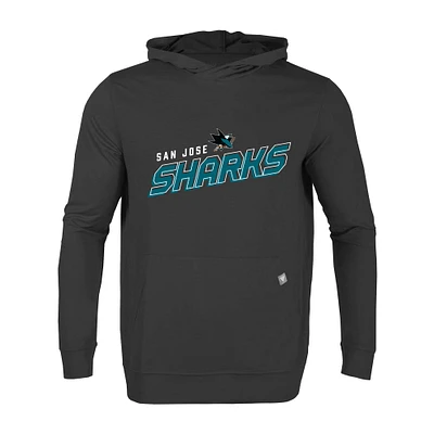 Men's Levelwear Black San Jose Sharks Relay Premier 2.0 Pullover Hoodie