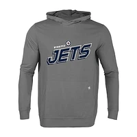 Men's Levelwear Gray Winnipeg Jets Relay Premier 2.0 Pullover Hoodie