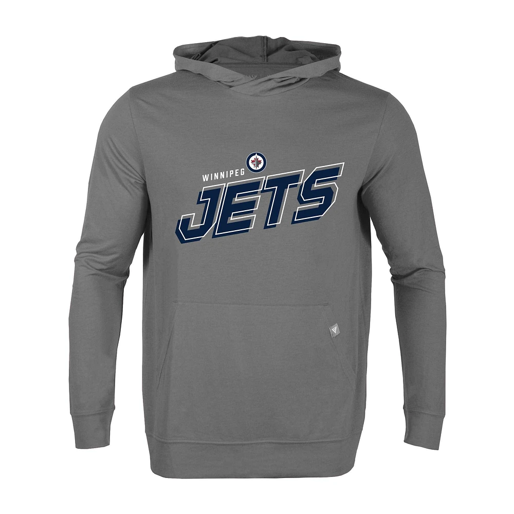 Men's Levelwear Gray Winnipeg Jets Relay Premier 2.0 Pullover Hoodie