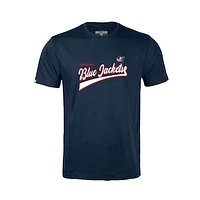 Youth Levelwear Navy Columbus Blue Jackets Little Richmond Retro Script T-Shirt