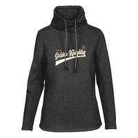 Women's Levelwear Black Vegas Golden Knights Loop Retro Script Pullover Top