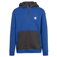 Men's Levelwear Blue Toronto Maple Leafs Chicane Insignia Core Half-Zip Pullover Hoodie