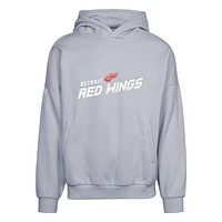 Men's Levelwear Gray Detroit Red Wings Contact Premier 2.0 Pullover Hoodie
