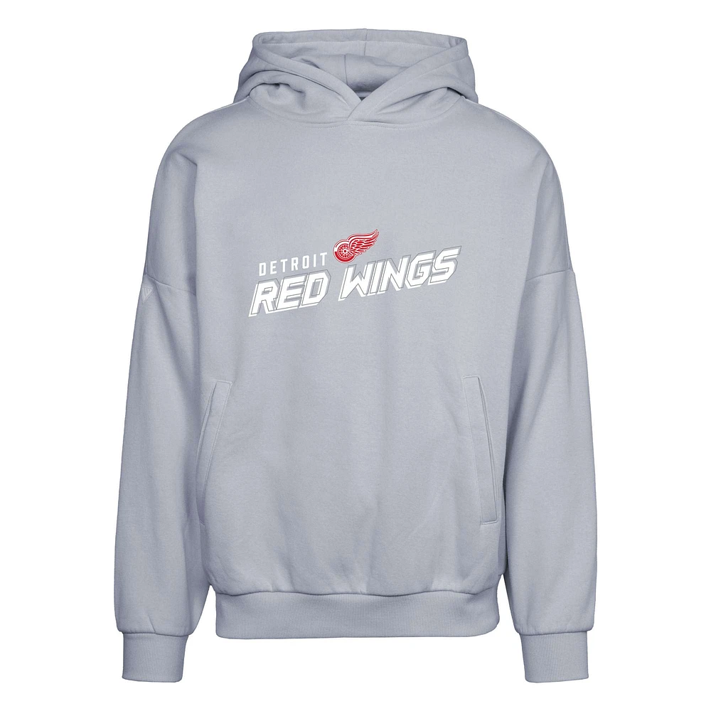 Men's Levelwear Gray Detroit Red Wings Contact Premier 2.0 Pullover Hoodie