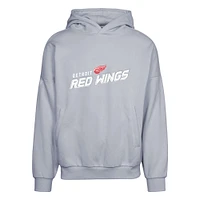 Men's Levelwear Gray Detroit Red Wings Contact Premier 2.0 Pullover Hoodie