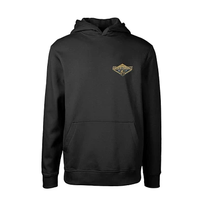 Youth Levelwear Black Vegas Golden Knights Podium Club Patch 2.0 Fleece Pullover Hoodie
