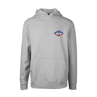 Youth Levelwear Gray New York Islanders Podium Club Patch 2.0 Fleece Pullover Hoodie