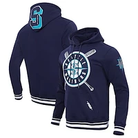 Men's Pro Standard Navy Seattle Mariners Mash Up Logo Pullover Hoodie