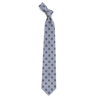Men's Gray New York Yankees Echo Woven Silk Tie