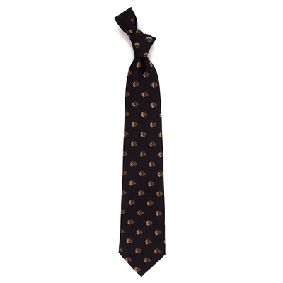 Men's Black Chicago Blackhawks Echo Woven Silk Tie