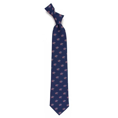 Men's Navy Columbus Blue Jackets Echo Woven Silk Tie