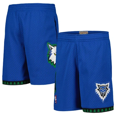 Youth Mitchell & Ness Blue Minnesota Timberwolves Hardwood Classics Swingman Shorts