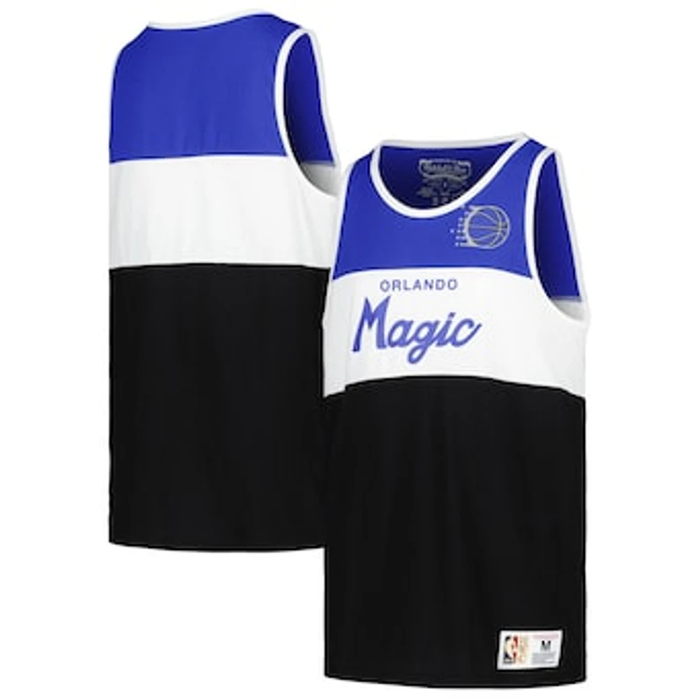 Youth Mitchell & Ness Blue/Black Orlando Magic Hardwood Classics Special Script Tank Top