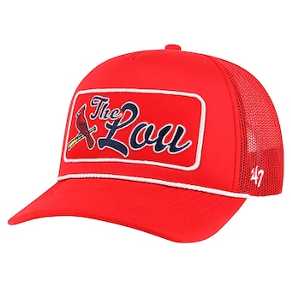 Men's  '47 Red St. Louis Cardinals Local Patch Foam Front Trucker Adjustable Hat