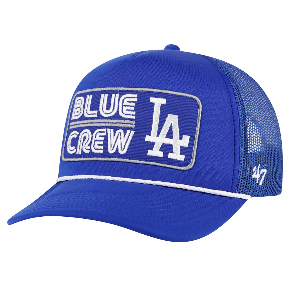 Men's  '47 Royal Los Angeles Dodgers Local Patch Foam Front Trucker Adjustable Hat