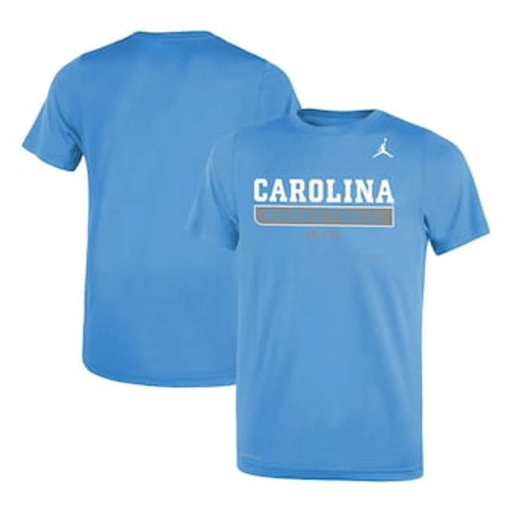 Youth Jordan Brand North Carolina Tar Heels Blue Logo Legend Performance T-Shirt