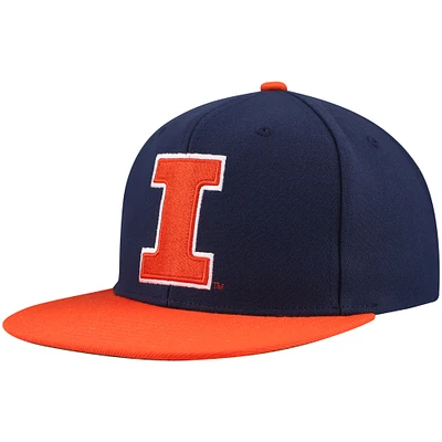 Men's Mitchell & Ness Navy/Orange Illinois Fighting Illini 2-Tone 2.0 Snapback Hat