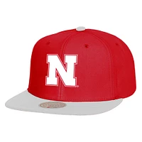 Men's Mitchell & Ness Scarlet/White Nebraska Huskers 2-Tone 2.0 Snapback Hat