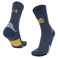 Men's Under Armour Navy Notre Dame Fighting Irish Shamrock Series Team Playmaker Crew Socks