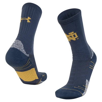 Men's Under Armour Navy Notre Dame Fighting Irish Shamrock Series Team Playmaker Crew Socks