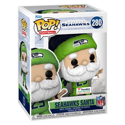 Seattle Seahawks Santa Funko Pop! 2024 Fanatics Exclusive Vinyl Figure