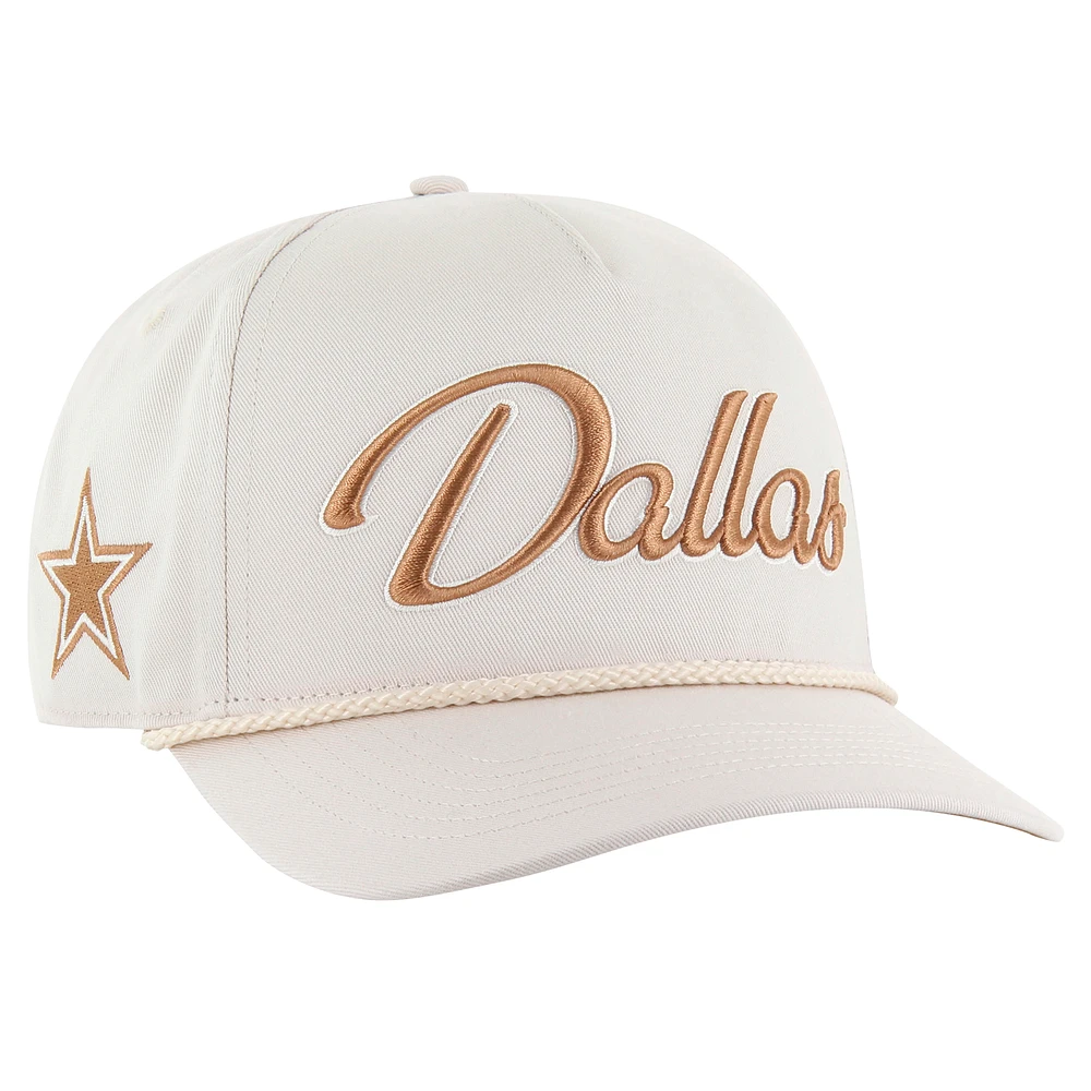 Men's '47 Cream Dallas Cowboys Overhand Hitch Adjustable Hat