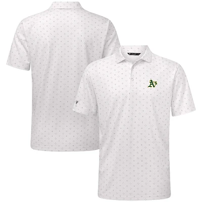Men's Levelwear White Athletics Detect Insignia Polo