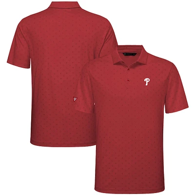 Men's Levelwear Red Philadelphia Phillies Detect Insignia Polo