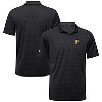 Men's Levelwear Black Pittsburgh Pirates Detect Insignia Polo