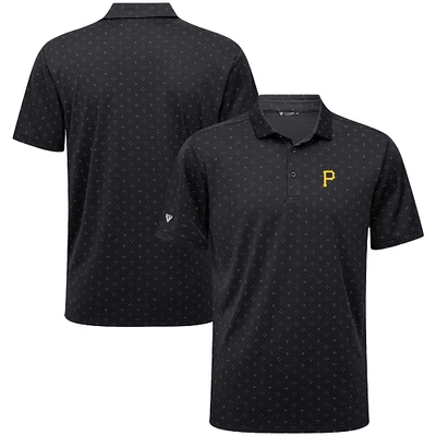 Men's Levelwear Black Pittsburgh Pirates Detect Insignia Polo