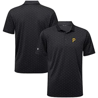 Men's Levelwear Black Pittsburgh Pirates Detect Insignia Polo