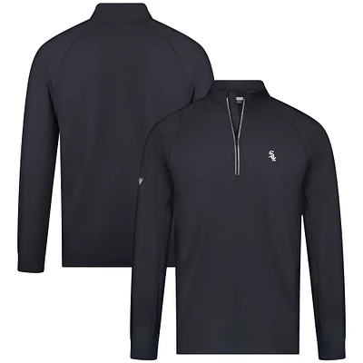 Men's Levelwear Black Chicago White Sox Theory Insignia Quarter-Zip Pullover