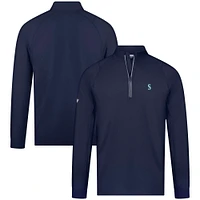 Men's Levelwear Navy Seattle Mariners Theory Insignia Quarter-Zip Pullover