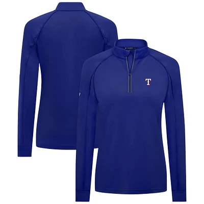 Women's Levelwear  Royal Texas Rangers Kinetic Insignia Quarter-Zip Pullover