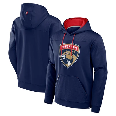 Men's Fanatics  Navy Florida Panthers Defender Pullover Hoodie