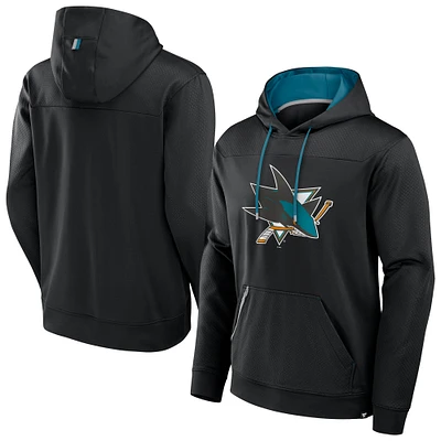 Men's Fanatics  Black San Jose Sharks Defender Pullover Hoodie