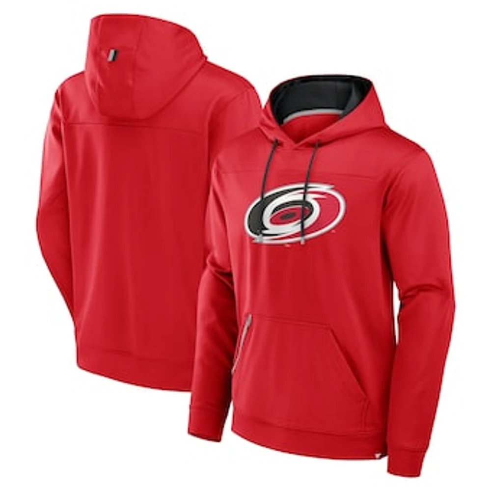 Men's Fanatics  Red Carolina Hurricanes Defender Pullover Hoodie