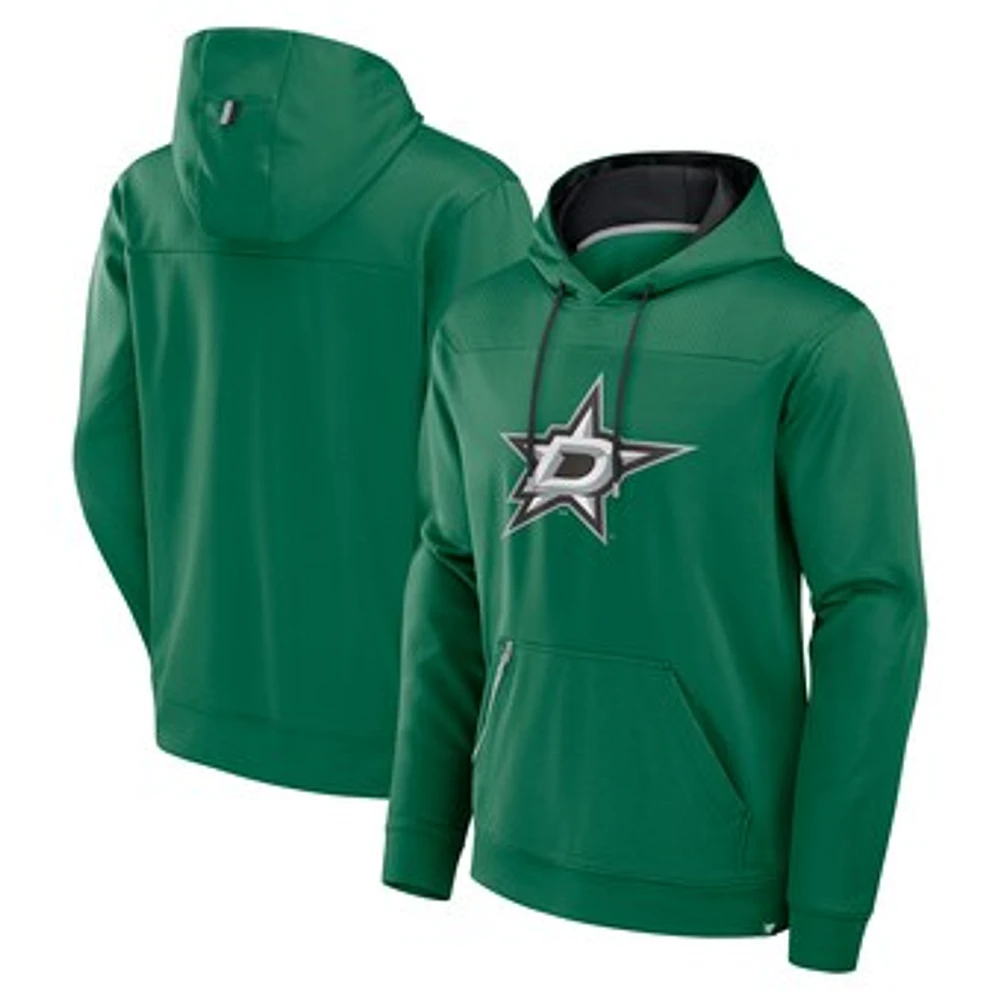 Men's Fanatics  Kelly Green Dallas Stars Defender Pullover Hoodie