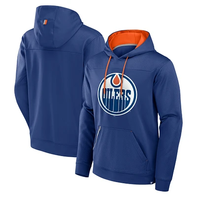 Men's Fanatics  Royal Edmonton Oilers Defender Pullover Hoodie