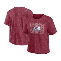 Women's Fanatics  Burgundy Colorado Avalanche Faded Wash T-Shirt