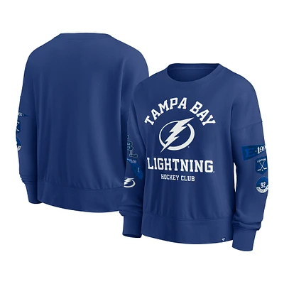 Women's Fanatics Blue Tampa Bay Lightning Go Team Pullover Sweatshirt