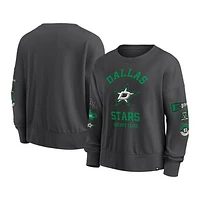 Women's Fanatics Black Dallas Stars Go Team Pullover Sweatshirt