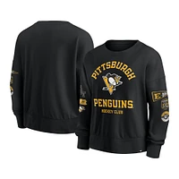 Women's Fanatics Black Pittsburgh Penguins Go Team Pullover Sweatshirt