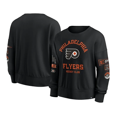 Women's Fanatics Black Philadelphia Flyers Go Team Pullover Sweatshirt