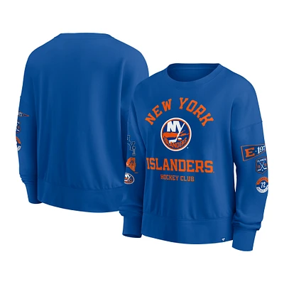 Women's Fanatics Royal New York Islanders Go Team Pullover Sweatshirt