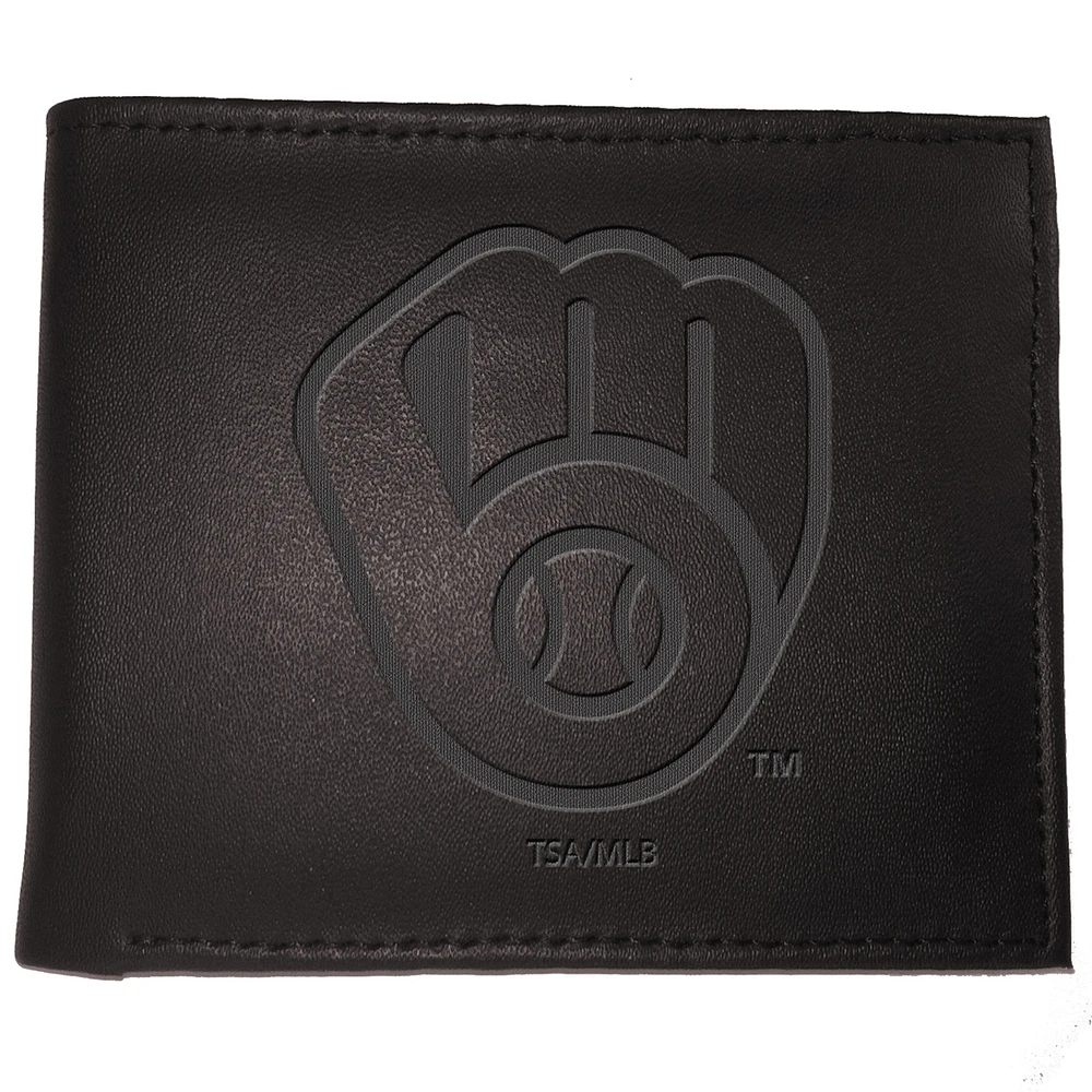 Black Milwaukee Brewers Hybrid Bi-Fold Wallet